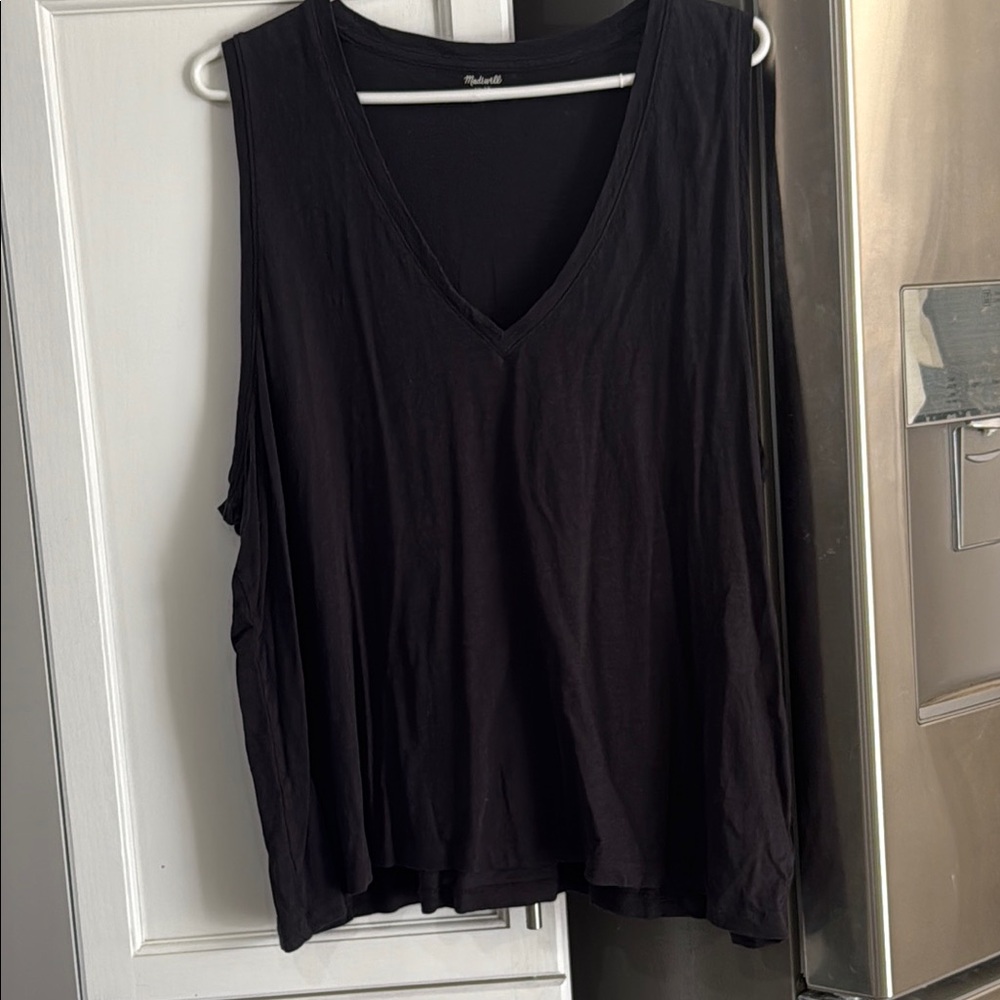 Madewell Black Relaxed Sleeveless Tank Top